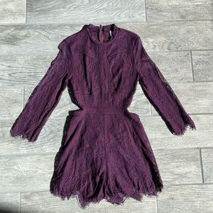 Plum Lace Romper